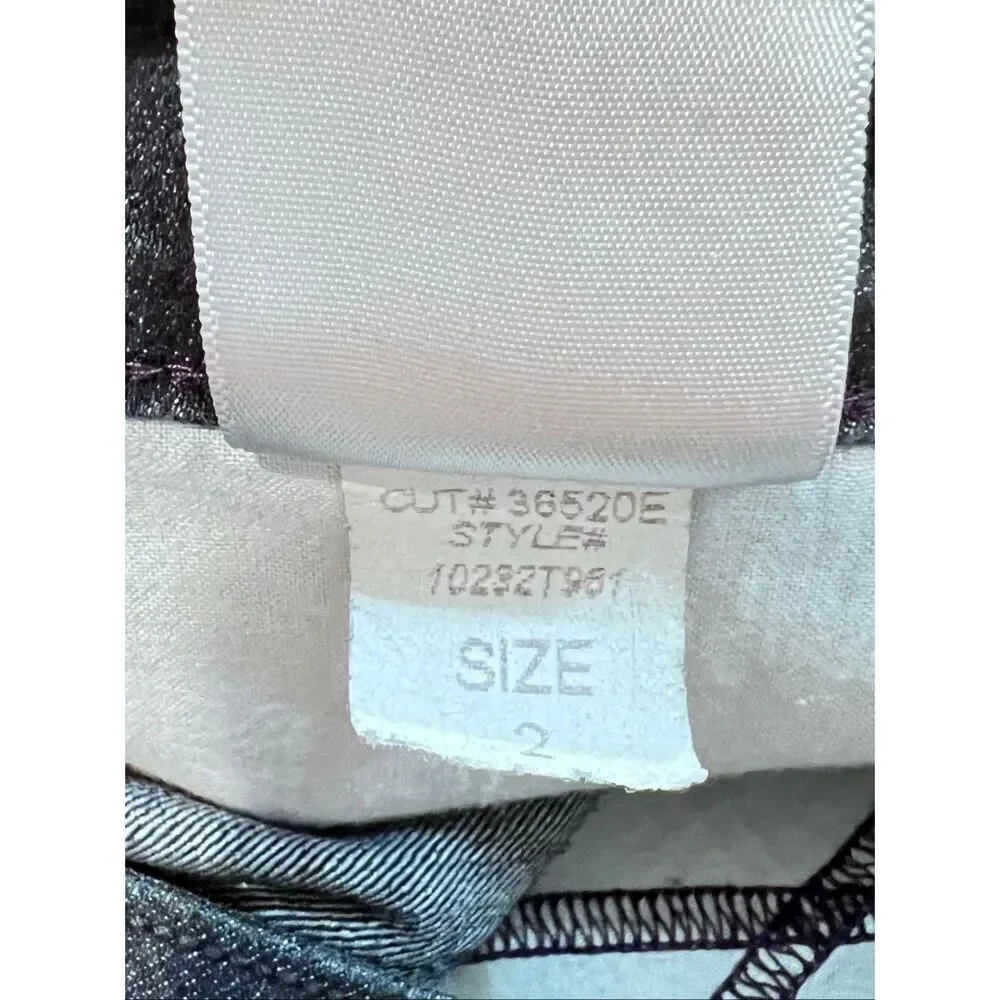Not Your Daughters Jeans Women's Zip Fly Straight Led Denim Jeans Dark Wash Sz 2